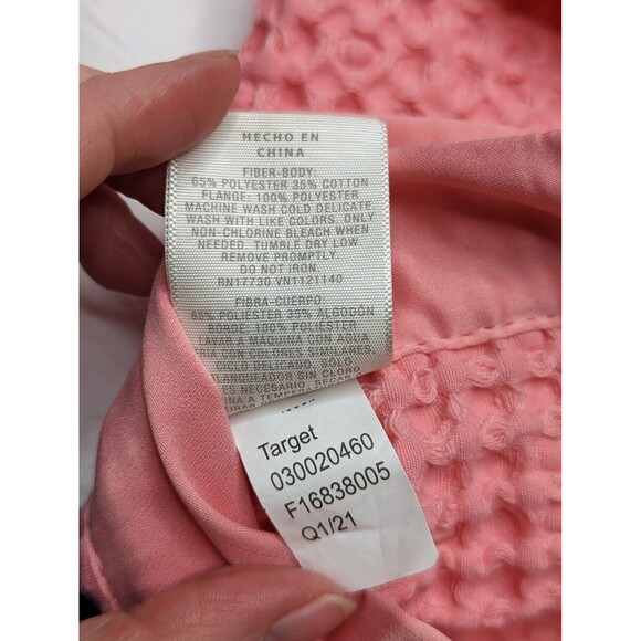 🍁 3/$20 Cloud Island Pink Girly Waffle Knit Satin Trim 2021 Baby Blanket - Picture 5 of 5